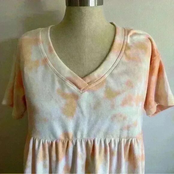 Wild Fable Women's Small Orange and White Terrycloth Tie Dye Dress - Picture 8 of 8